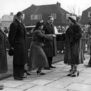 Royal Visitors at Mitchell Gardens Print, 30th March 1949 Royal Visitors at Mitchell Gardens Print, 30th March 1949