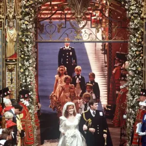 Royal Wedding Print of Prince Andrew and Sarah Ferguson 1986