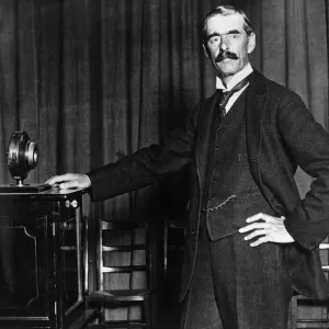 The Rt Hon Neville Chamberlain PC MP broadcasting from the Birmingham Station The Rt Hon Neville Chamberlain PC MP broadcasting from the Birmingham Station