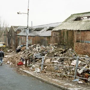 Rubbish at Hendham Vale, Harpurhey in Greater Manchester Print 18th January 1992 Rubbish at Hendham Vale, Harpurhey in Greater Manchester Print 18th January 1992