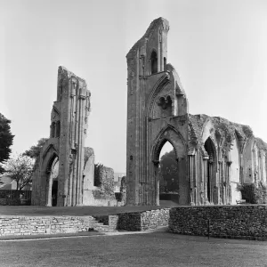 Ruins of Glastonbury Abbey in Somerset. 22nd September 1966 Ruins of Glastonbury Abbey in Somerset. 22nd September 1966
