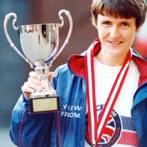 Runner Sharon Gayter with the cup she won for the 24 Hour Championships Runner Sharon Gayter with the cup she won for the 24 Hour Championships