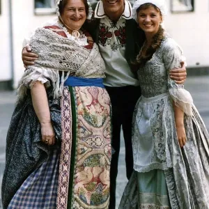 Russ Abbot with Bella Emberg and Lisa Maxwell Print