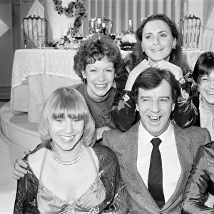 Russell Harty, on his BBC show Harty with a group of ladies selected for him by