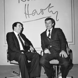 Russell Harty & show jumper Harvey Smith. 3rd February 1982 Russell Harty & show jumper Harvey Smith. 3rd February 1982