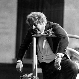 Russian born British actor Peter Ustinov making his debut as a conductor yesterday during