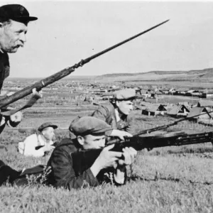 Russian guerilla fighters. This picture taken when Russia had joined Russian guerilla fighters. This picture taken when Russia had joined
