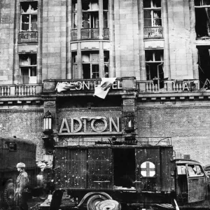 Russian Vehicles at Hotel Adlon, Berlin 1945 Print