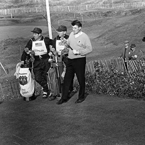 Ryder Cup Great Britain v USA Golf October 1965 Littler and his bag of clubs