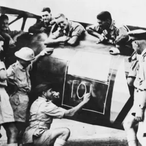 S. A. A. F in Abyssinia. The Commanding Officer of a South African Air Force Fighter