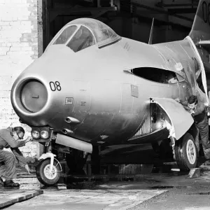 A Saab J29 Flying Barrel Restored Print A Saab J29 Flying Barrel Restored Print