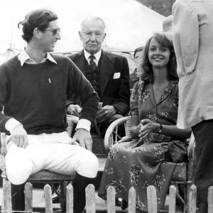 Sabrina Guinness and Prince Charles Polo Match Print 1979 Sabrina Guinness and Prince Charles Polo Match Print 1979