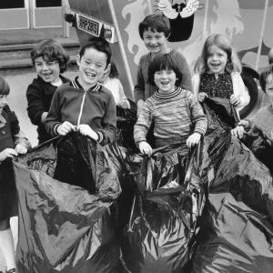 These five sacks of litter were collected in less than 20 minutes by children walking to These five sacks of litter were collected in less than 20 minutes by children walking to