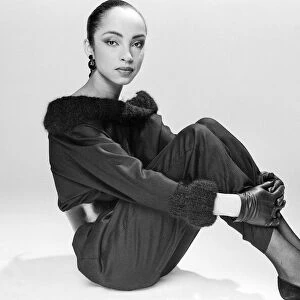 Sade, pictured in the studio, March 1984. Helen Folasade Adu