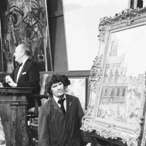 Sale of some of Frank Sinatras paintings at Sothebys in London 27 June 1977
