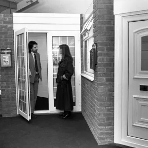 Venditore presso ANCO Windows, Mostra, Teesside, 10 gennaio 1989.
