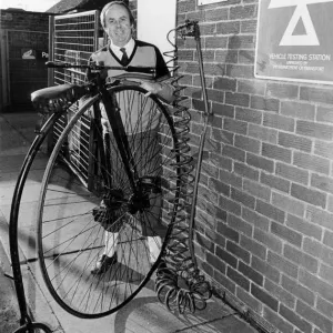 19th Century Penny Farthing Cycle Print, 13th November 1985