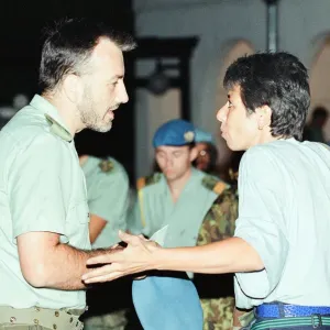 Sally Becker, British Aid Worker pictured August 1993. Returns to Mostar Sally Becker, British Aid Worker pictured August 1993. Returns to Mostar