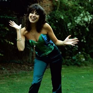 Sally James in her garden October 1981