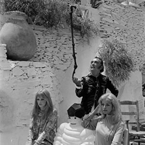 Salvador Dali - artist - painter - 1968, on film location in Spain