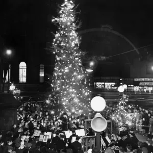 Liverpool Christmas Scene Print 1954 Liverpool Christmas Scene Print 1954