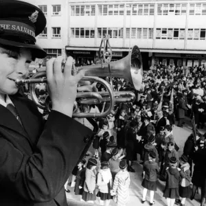 Salvation Army cornet player David Mackey hits a high note at the South Shields parade of Salvation Army cornet player David Mackey hits a high note at the South Shields parade of