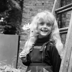Samantha Gates, Child model, pictured at home in Kilburn, London, Friday 6th August 1971