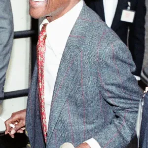 Sammy Davis Jnr arrives at the Royal Albert Hall to perform in concert 18th April 1989