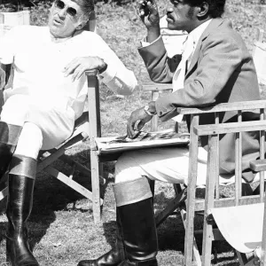 Sammy Davis Junior and Peter Lawford whilst on location at Eastnor Castle, Ledbury Sammy Davis Junior and Peter Lawford whilst on location at Eastnor Castle, Ledbury