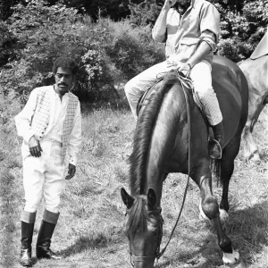 Sammy Davis Junior sulks after his tiff with Director Jerry Lewis on location of Sammy Davis Junior sulks after his tiff with Director Jerry Lewis on location of