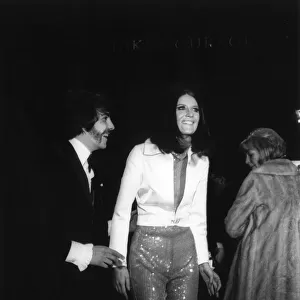 Sandie Shaw with husband Jeff Banks, pictured arriving at the opening night of new
