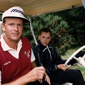 Sandy Lyle Professional golfer with David Evans
