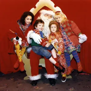 Santa seen here in his grotto at Clayton Square meeting children 21st November 1993
