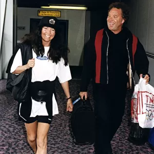 Sarah Brightman Ex Wife of Andrew Lloyd Webber and Tom Jones leave for Los Angeles