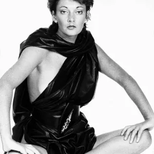 Sarah Douglas in Falcon Crest Leather Cape Print 1983 Sarah Douglas in Falcon Crest Leather Cape Print 1983