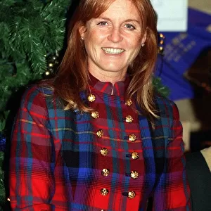 Sarah Duchess Of York at Denibes Vineyard Dorking December 1997 where she presented
