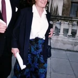 Sara Keays ehemalige Geliebte des konservativen Politikers Cecil Parkinson verlässt das Hochgericht Sara Keays ehemalige Geliebte des konservativen Politikers Cecil Parkinson verlässt das Hochgericht