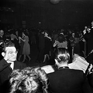 Saturday night dancing at Hammersmith Palais in London, with a band supplying the music