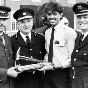 Majdi Mahmood M. Khan Graduates as Airport Fireman Print 1984 Majdi Mahmood M. Khan Graduates as Airport Fireman Print 1984