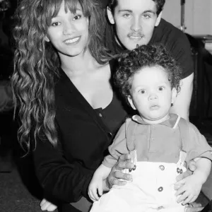 Scarlet Fantastic, music group bass player Danny Shannon with wife Angela and son Daniel