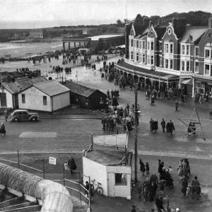Black and white print of Barry Island scene Black and white print of Barry Island scene