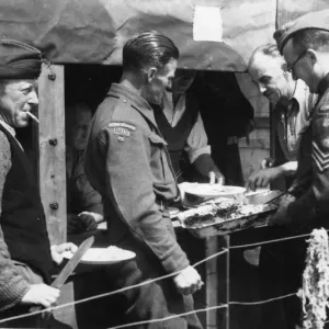Scene at the cook house at the Reading Home Guard camp in Berkshire during the Second