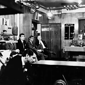 The scene in the Liverpool boardroom which had been converted in to a television studio