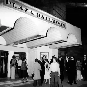 Print of Scene outside the Plaza dance Hall in Glasgow August 1977