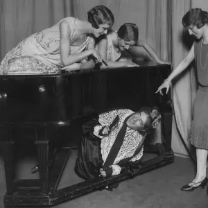 Scene from the play Charleys Aunt. 23 December 1925