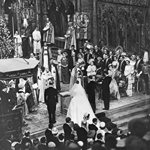 The scene in Westminister Abbey at the wedding of Princess Margaret