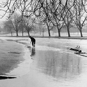 Scenes in Cambridge after the River Cam flooded, caused by heavy rain, March 1964