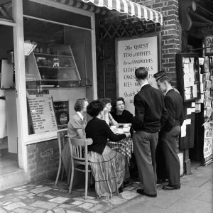 Scenes in Hampstead, north London. 24th September 1954