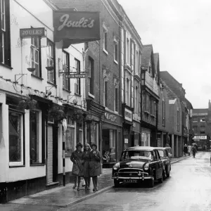 Black and White Print of Lichfield Market Street Scene