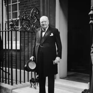 Scenes at Number 10 Downing Street Print, 5th April 1955 Scenes at Number 10 Downing Street Print, 5th April 1955